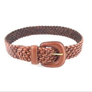 Vintage COACH Women’s Brown Braided Leather Belt
